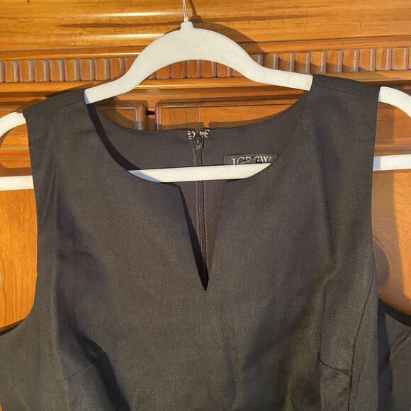 J. Crew Black Executive Dress Sheath Stretch Linen Blend Workwear Career Size 14 - Picture 7 of 10